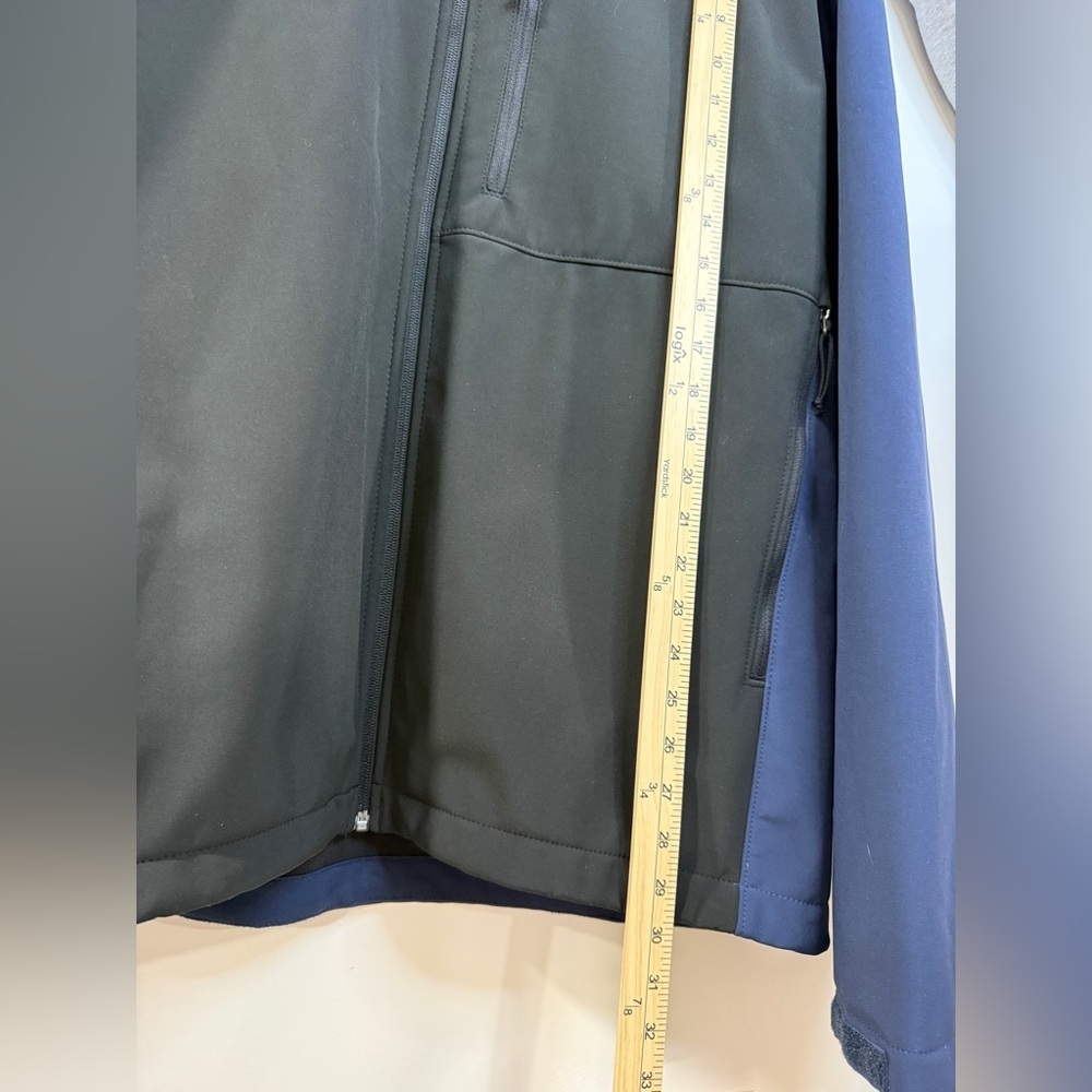 The North Face Men’s XXL Navy Black Softshell Jacket Full Zip Fleece - Picture 8 of 12